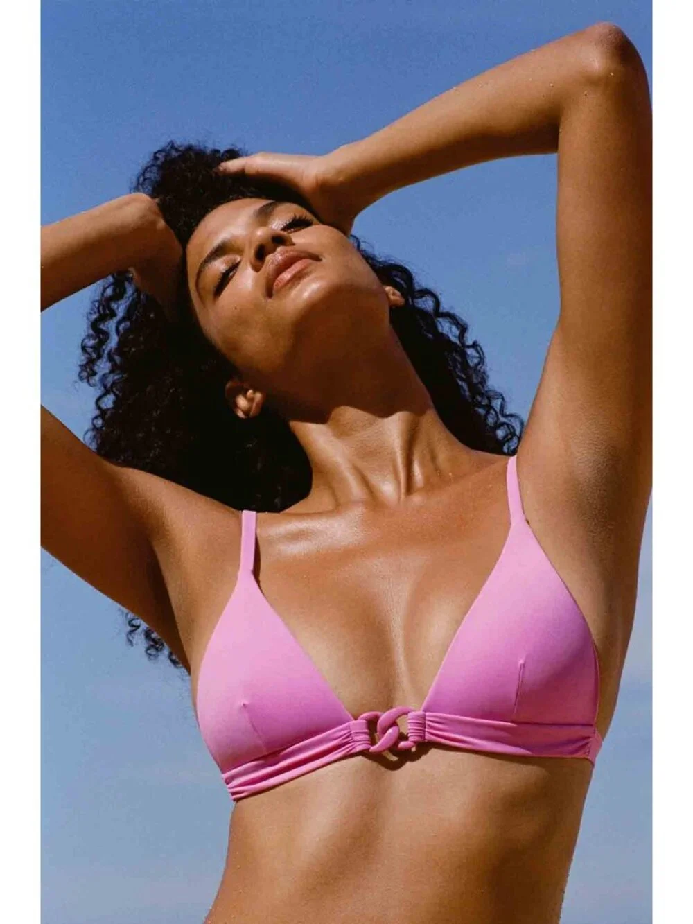 Vitamin A Gia Triangle Bikini pink Top size M